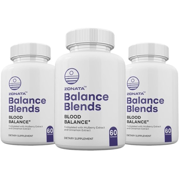 (3 Pack) Balance Blends Blood Balance*, BalanceBlends Blood Optimizer* Premium Formula - 180 Count