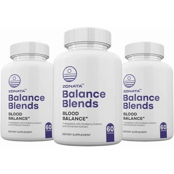 (3 Pack) Balance Blends Blood Balance*, BalanceBlends Blood Optimizer* Premium Formula - 180 Count