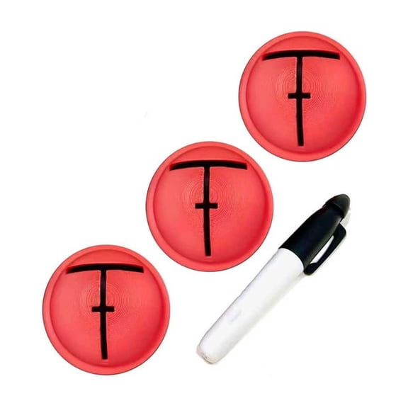 3 Pack Ball Liner Golf Ball Marker Easy Ball Marking Stencil Golf Ball Tool For Accurate Putter Face And Line Alignment Aid
