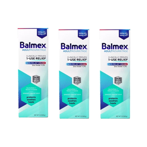 3 Pack - Balmex Adult Care Rash Cream 3oz Each