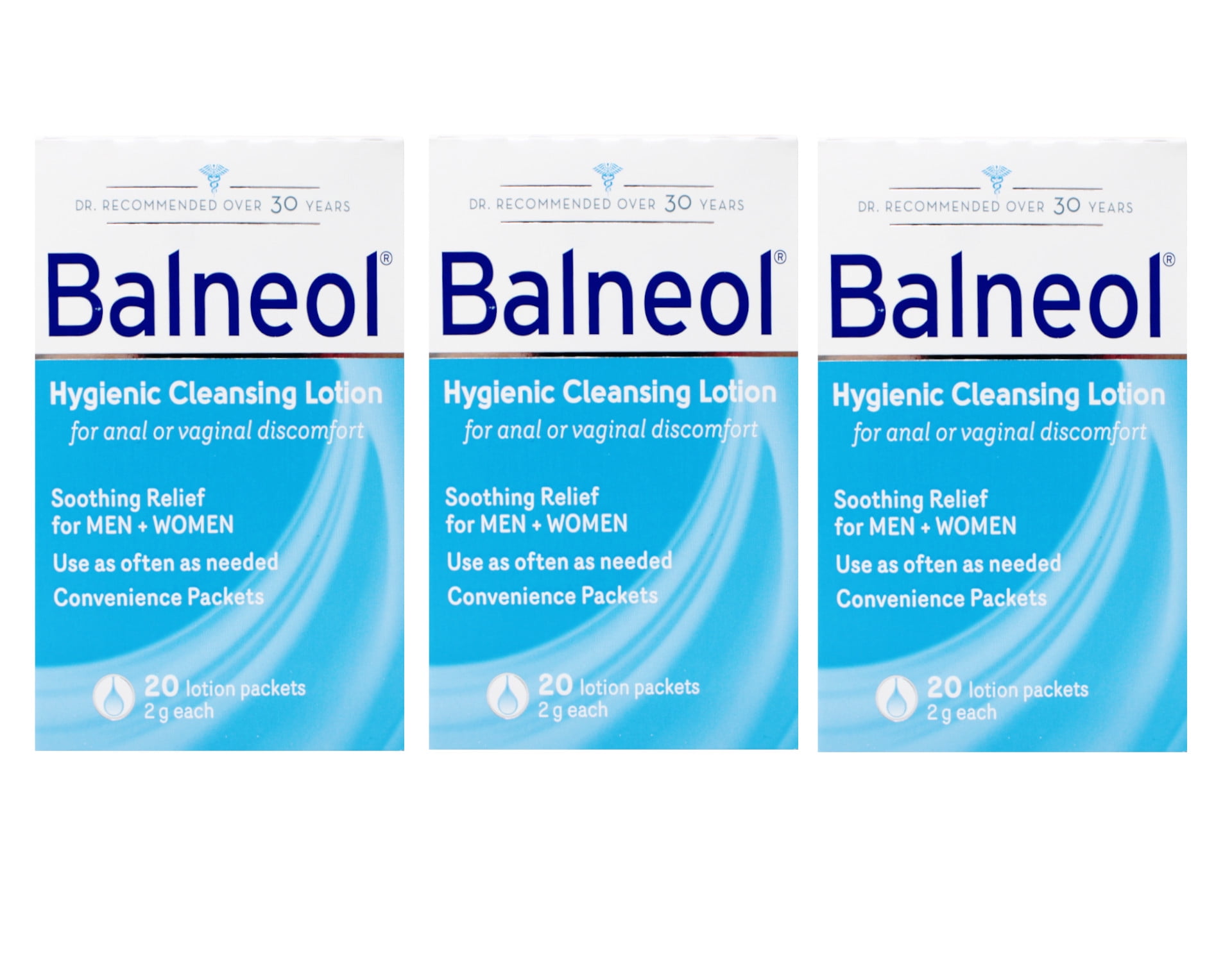 3 Pack - Balneol Hygienic Cleansing Lotion Packets 20 Each - Walmart.com