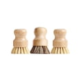 3 Pack Bamboo Handle Sisal Dish Brush Natural Fiber Non Scratch Kitchen ...