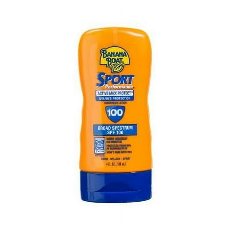 3 Pack Banana Boat Sport Performance Active Max Protect SPF 100 4.0 Oz Each