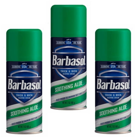 3 Pack - Barbasol Shave Cream, 7 Ounce (Soothing Aloe)