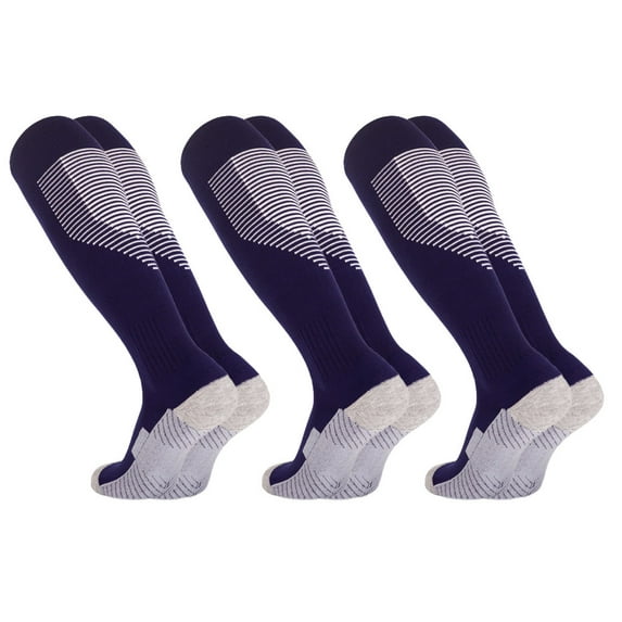 3 Pack Baseball Soccer Softball Socks for Youth Kids and Tube Socks,blue