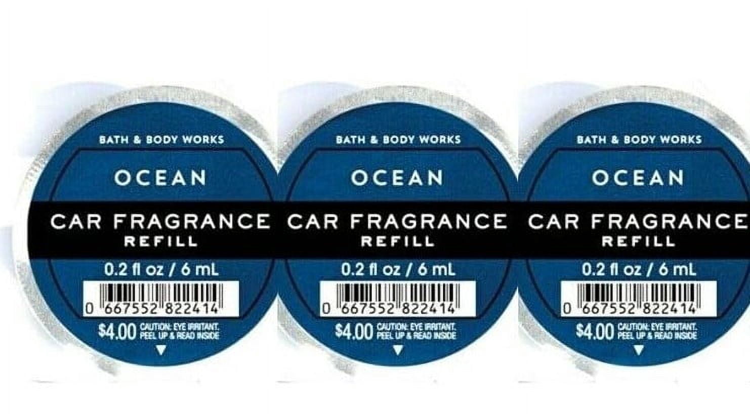 3 Pack Bath and Body Works -Ocean ScentPortable Car Fragrance Refill. 0