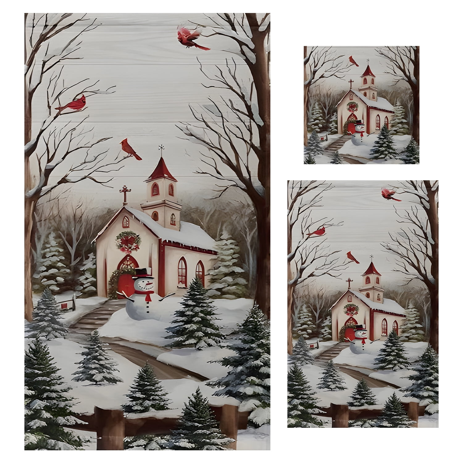 Fuklindy 3 Piece Bathroom Towels Set Christmas Series Bath Hand Towels, 1 Oversized Bath Towel, 1 Hand Towel, 1 Washcloth， Multipurpose for Bathroom, Hotel, Gym, Spa and Beach, Best Christmas Gift