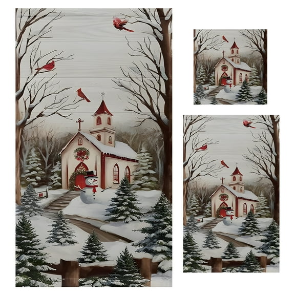 Fuklindy 3 Piece Bathroom Towels Set Christmas Series Bath Hand Towels, 1 Oversized Bath Towel, 1 Hand Towel, 1 Washcloth， Multipurpose for Bathroom, Hotel, Gym, Spa and Beach, Best Christmas Gift