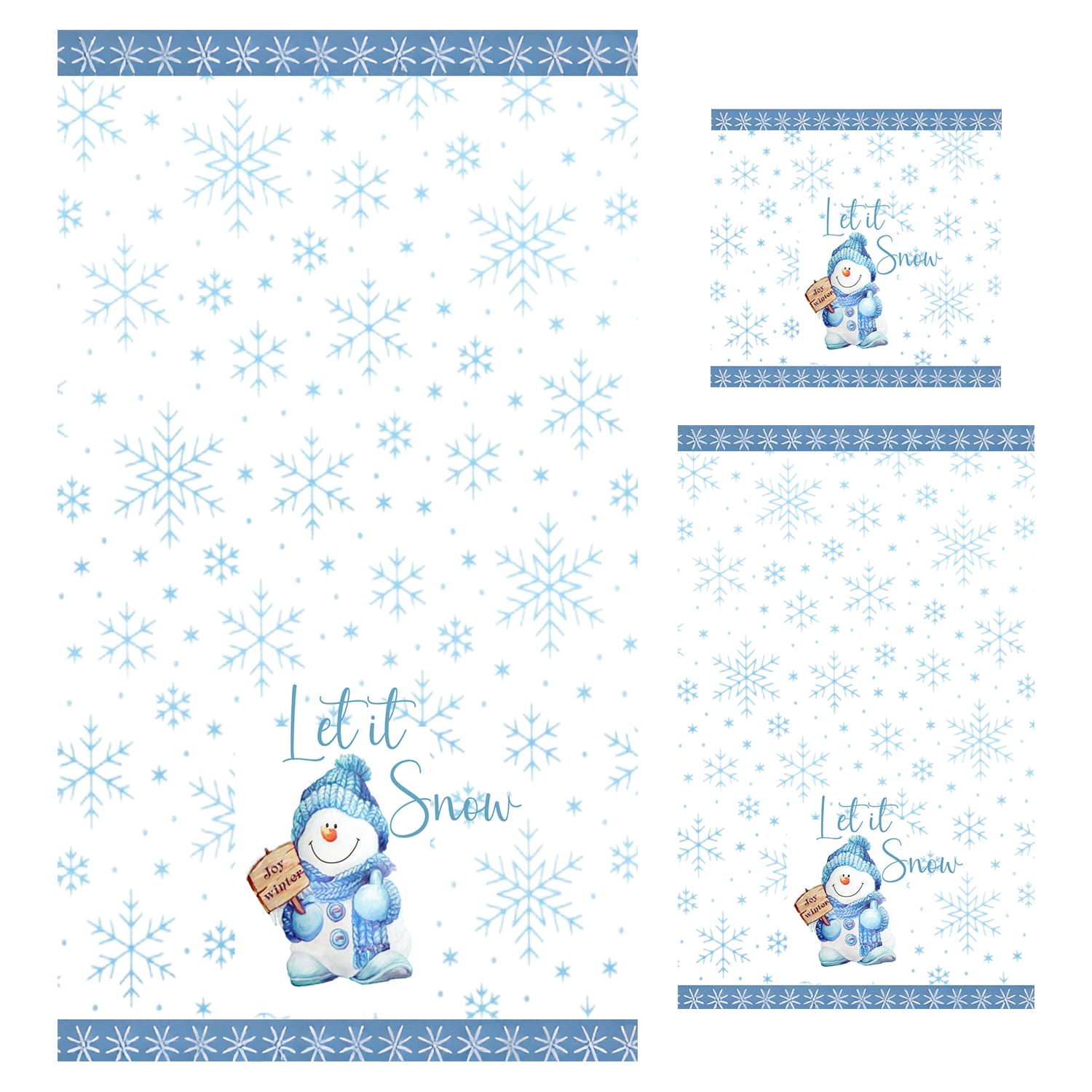 Fuklindy 3 Piece Bathroom Towels Set Christmas Series Bath Hand Towels, 1 Oversized Bath Towel, 1 Hand Towel, 1 Washcloth， Multipurpose for Bathroom, Hotel, Gym, Spa and Beach, Best Christmas Gift