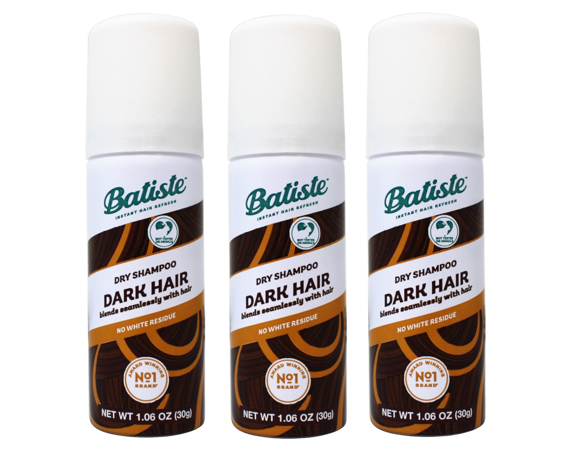 Batiste Dry Shampoo, Divine Dark, 3 Pack Mini Travel Size Spray 1.6 Oz Each for Hair