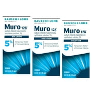3 Pack - Bausch + Lomb Muro 128 Solution 5% 15 ML Each