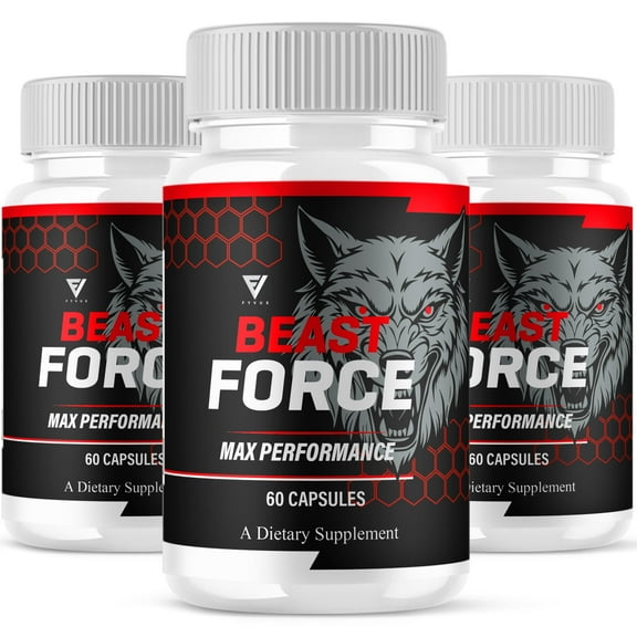(3 Pack) Beast Force Pills BeastForce Maximum Performance Formula (180 Capsules)