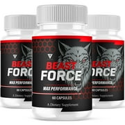 3 Pack Beast Force Pills BeastForce Maximum Performance Formula 180 Capsules