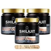 3 Pack Beau 600mg Shilajit Supplement - Pure Himalayan Organic Shilajit Resin with Maximum Potency - Support for Energy, Immunity - 180g 6.35 oz