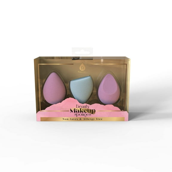 3-Pack Beauty Makeup Sponges – Multi-Shape Blenders for Flawless Application