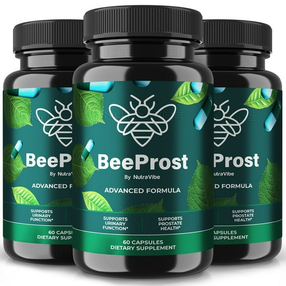 (3 Pack) BeeProst Capsules - Official Bee Prost Pills For Prostate Heath, All Natural Formula To Support Control, Energy & Overall Well-Being, Review (180 Capsules)