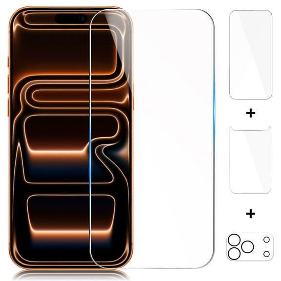 [3 Pack] Beeyoka Screen Protector for iPhone 17 Pro, iPhone 17 Pro Front and Back Screen Protector,Camera Protector Anti-Fingerprint for iPhone 17 Pro (6.3 inch)