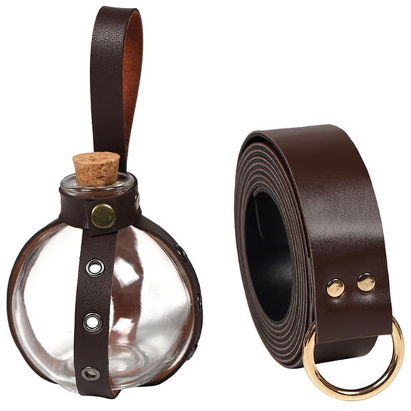 3 Pack Belt Witch Glass Bottle Clear Bottle Holster Belt Accessories Belt Buckles Men Click Belt Reversible Fancy Belt Men Men's Leather Belt Big And Tall Cool Mens Belts Belt for Men Dress Belt Men
