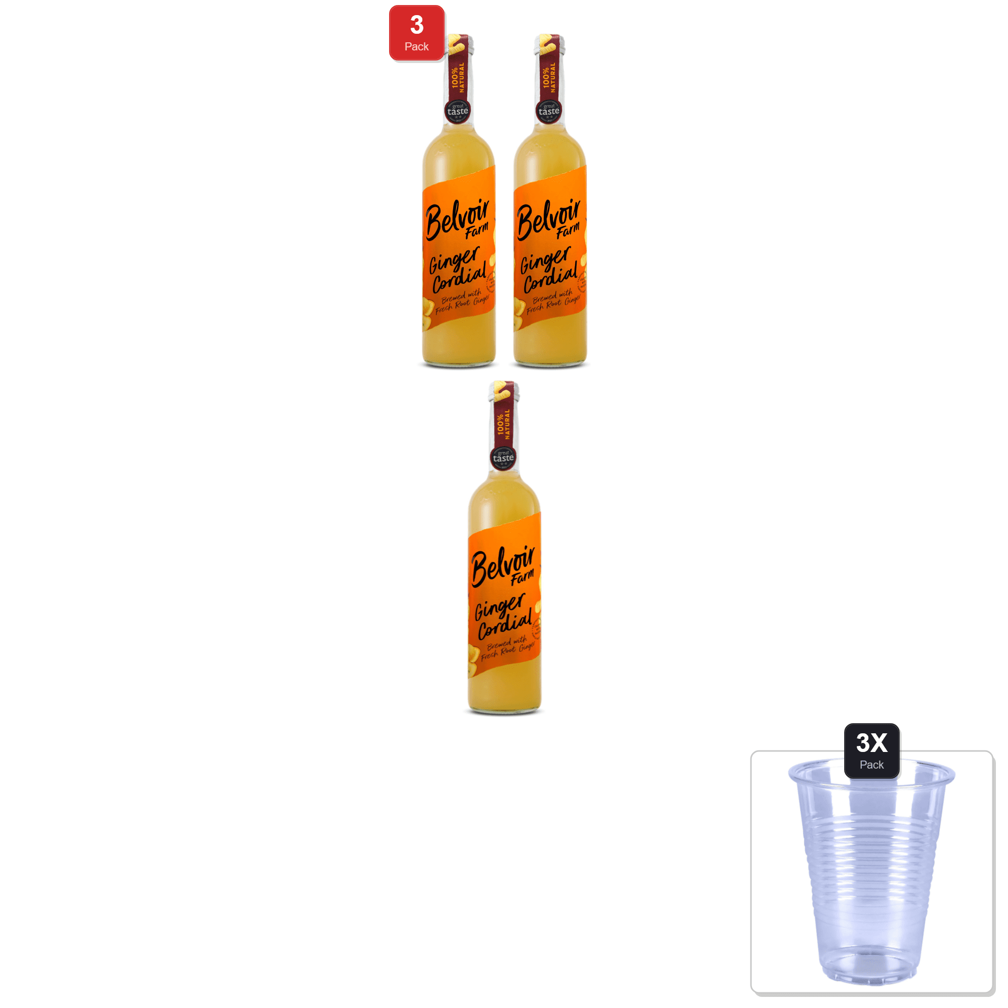3 Pack | Belvoir Ginger Cordial 500Ml – Bold And Spicy Drink Mix