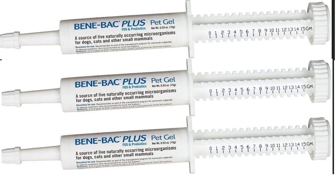 (3 Pack) Bene-Bac Plus Probiotic Pet Gel 15g Each X 3 Syringes