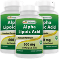 thumbnail image 1 of 3 Pack Best Naturals Alpha Lipoic Acid 600 mg 60 Capsules with Antioxidant, 1 of 2