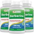 thumbnail image 1 of Best Naturals Berberine 500mg - 120 Capsules - Made in The USA - Gluten Free - GMP Approved (3 Bottles), 1 of 2