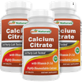 thumbnail image 1 of 3 Pack Best Naturals Calcium Citrate with Vitamin D-3 120 Tablets, 1 of 7