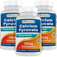 thumbnail image 1 of 3 Pack Best Naturals Calcium Pyruvate 750 mg 120 Capsules, 1 of 7