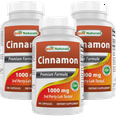 thumbnail image 1 of 3 Pack Best Naturals Cinnamon 1000 mg with Chromium 200 mcg 180 Capsules, 1 of 7