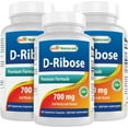 thumbnail image 1 of 3 Pack Best Naturals D Ribose 700 mg 180 Vegetarian Capsules, 1 of 7