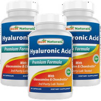 3 Pack Best Naturals Hyaluronic Acid 100 mg 60 Capsules