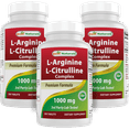 thumbnail image 1 of 3 Pack Best Naturals L-Arginine L-Citrulline Complex 1000 mg 250 Tablets, 1 of 7