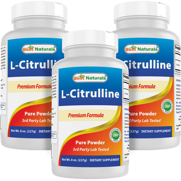 3 Pack Best Naturals L-Citrulline Powder 8 OZ