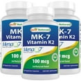 thumbnail image 1 of 3 Pack Best Naturals MK-7 Vitamin K2 100 mcg 60 Vegetarian Capsules, 1 of 7
