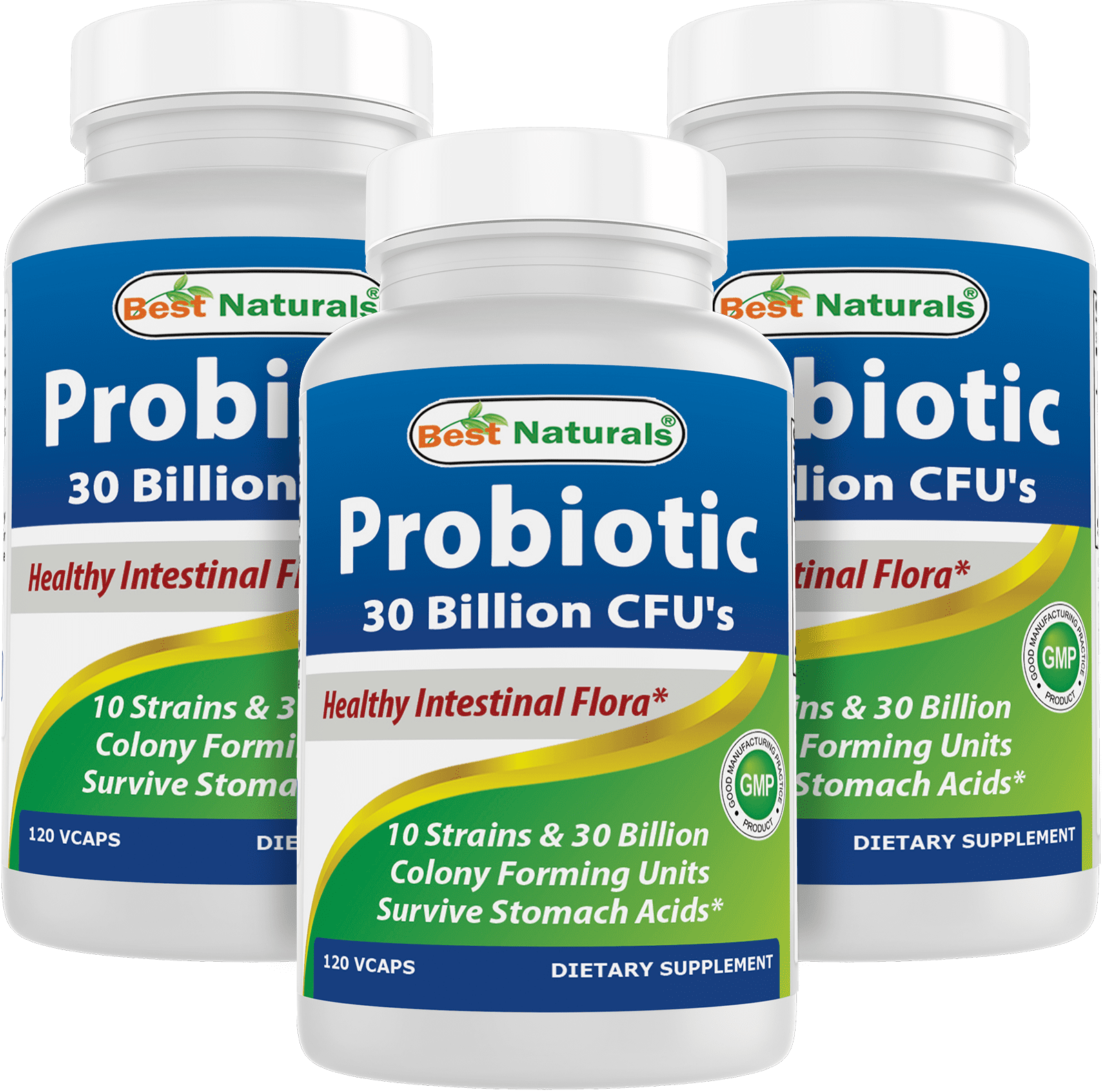 Best Naturals Probiotic 10 Strains- Gut Health Supplement, 30 Billion ...