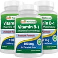 thumbnail image 1 of 3 Pack Best Naturals Vitamin B1 100 mg 120 Tablets, 1 of 7