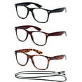 thumbnail image 1 of 3 Pack Bifocal Oversize Large Vintage Style Comfortable Stylish Simple Reading Glasses With Lanyard, 1 of 1