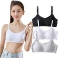 thumbnail image 1 of 3 Pack Girls Padded Training Bras Flex Fit Seamless Wireless Light Adjustable Straps Kids Bras Padded Bras for Girls 10-16, 1 of 4