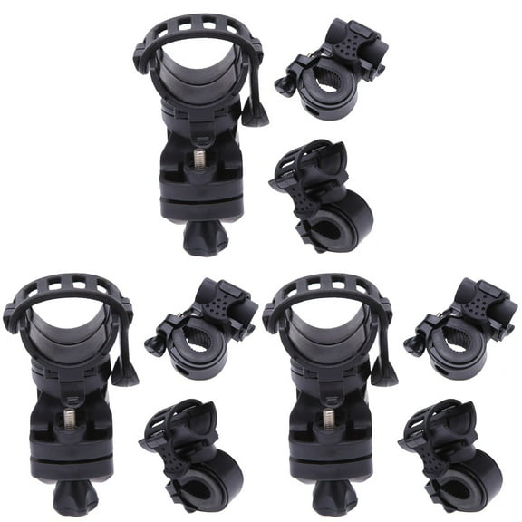 3 Pack Bike Lights Cycle Stand Mount Flashlight Holder Lantern Lamp Belt Type