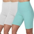thumbnail image 1 of 3 Pack Biker Yoga Shorts for Women, High Waisted Athletic Running Workout Gym Short Pants Tummy Control Leggings, 1 of 9
