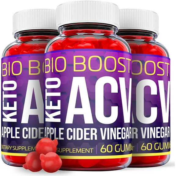 (3 Pack) Bio Boost Keto ACV Gummies - Supplement for Weight Loss - Energy & Focus Boosting Dietary Supplements for Weight Management & Metabolism - Fat Burn - 180 Gummies