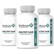 3 Pack BioGrow RX Healhty Hair Advanced Formula for Hair Growth Support*, Bio Grow RX Healthy Hair Capsules, 60 Count - 180 Count