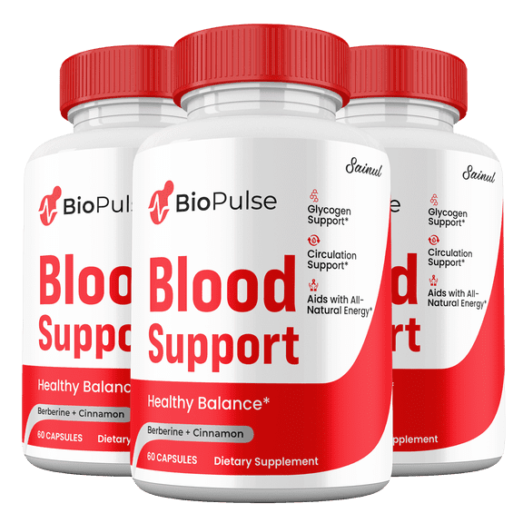 (3 Pack) BioPulse Capsules, All Natural Blood Support Supplement, Bio Pulse Pills Premium Ingredients Maximum Strength