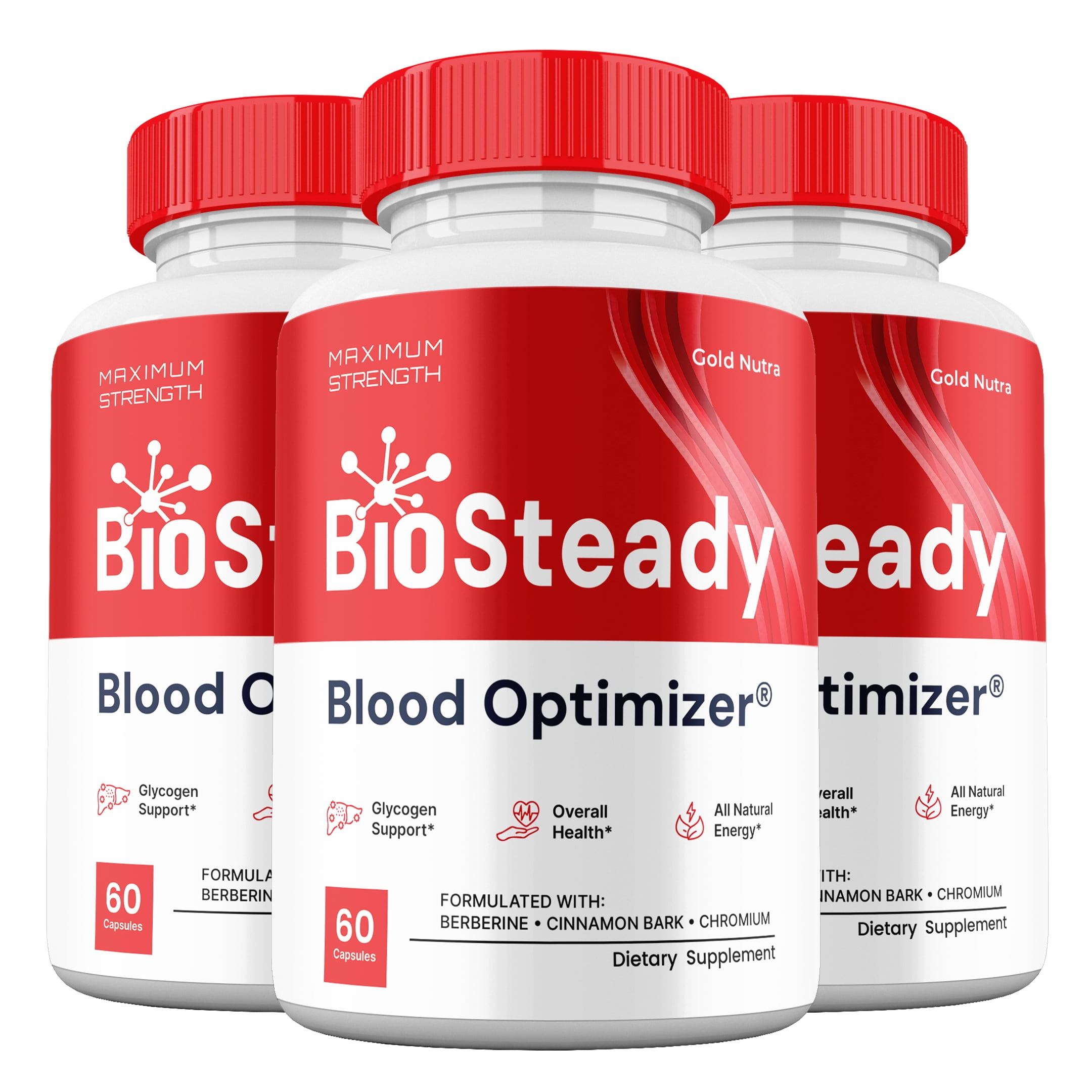 (3 Pack) BioSteady Supplement Capsules, All Natural Glycogen Supplement, BioSteady Pills Maximum Strength