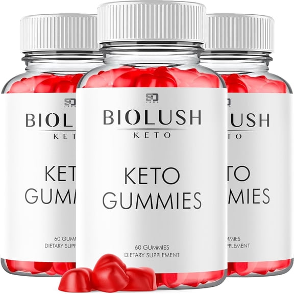 (3 Pack) Biolush Keto Gummies, Biolus Keto ACV Gummies Advanced 1000MG Formula, Bio Lush Apple Cider Vinegar Folate Vitamin B6 B12 Beet Root Pomegranate Vegan Non GMO Keto Supplement (180 Gummies)