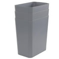 thumbnail image 1 of 3-Pack Black 4.5 Gallon Plastic Trash Can Wastebasket, Garbage Container Bin, 1 of 14