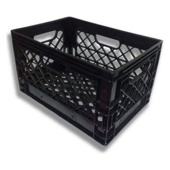 (3 Pack Black) Heavy Duty Rectangular Stackable Dairy Milk Crates - Save on shipping!!!!