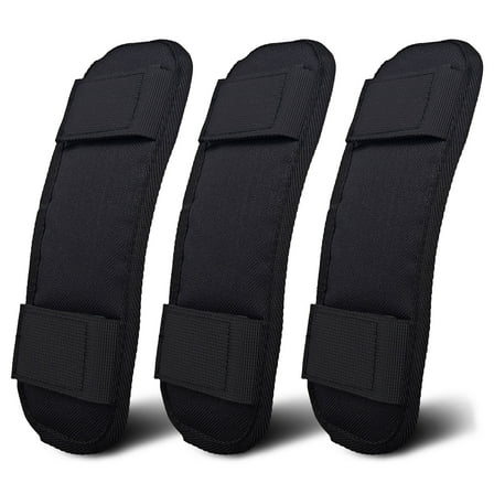 3 Pack Black Shoulder Strap Pad, Soft Bag Strap Cushion with Hook and Loop, Removable Backpack Strap Pads Replacement for Purse Guitar Crossbody Duffle Luggage