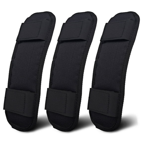 3 Pack Black Shoulder Strap Pad, Soft Bag Strap Cushion with Hook and Loop, Removable Backpack Strap Pads Replacement for Purse Guitar Crossbody Duffle Luggage