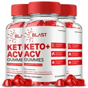 (3 Pack) Blast Keto ACV Gummies, Blast Keto + ACV Gummies Supplement Ketogenic, Premium Formula, All Natural Ingredients, 3 Month Supply